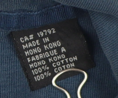 Timberland Mens Blue Polo Shirt Size L Cotton Casual