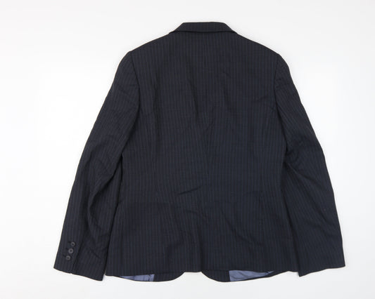 Austin Reed Women's Black Pinstripe Suit Jacket Size 12