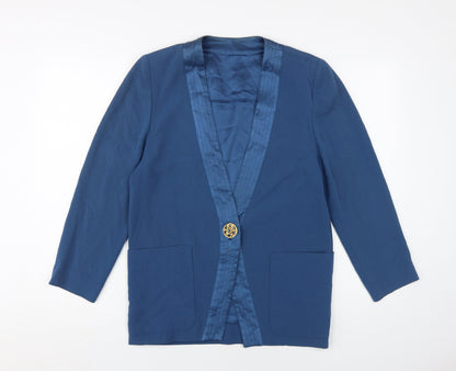 Country Casuals Women's Blue Blazer, S, Buttoned