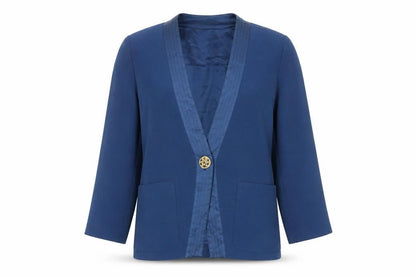 Womens UK Size S Country Casuals Blue Basic Jacket