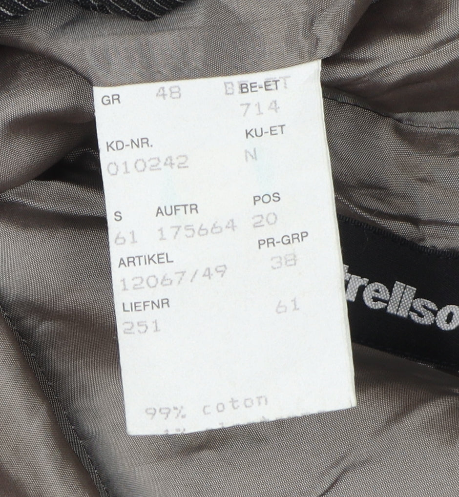 Mens UK Size 48 Strellson Regular Black Suit Jacket