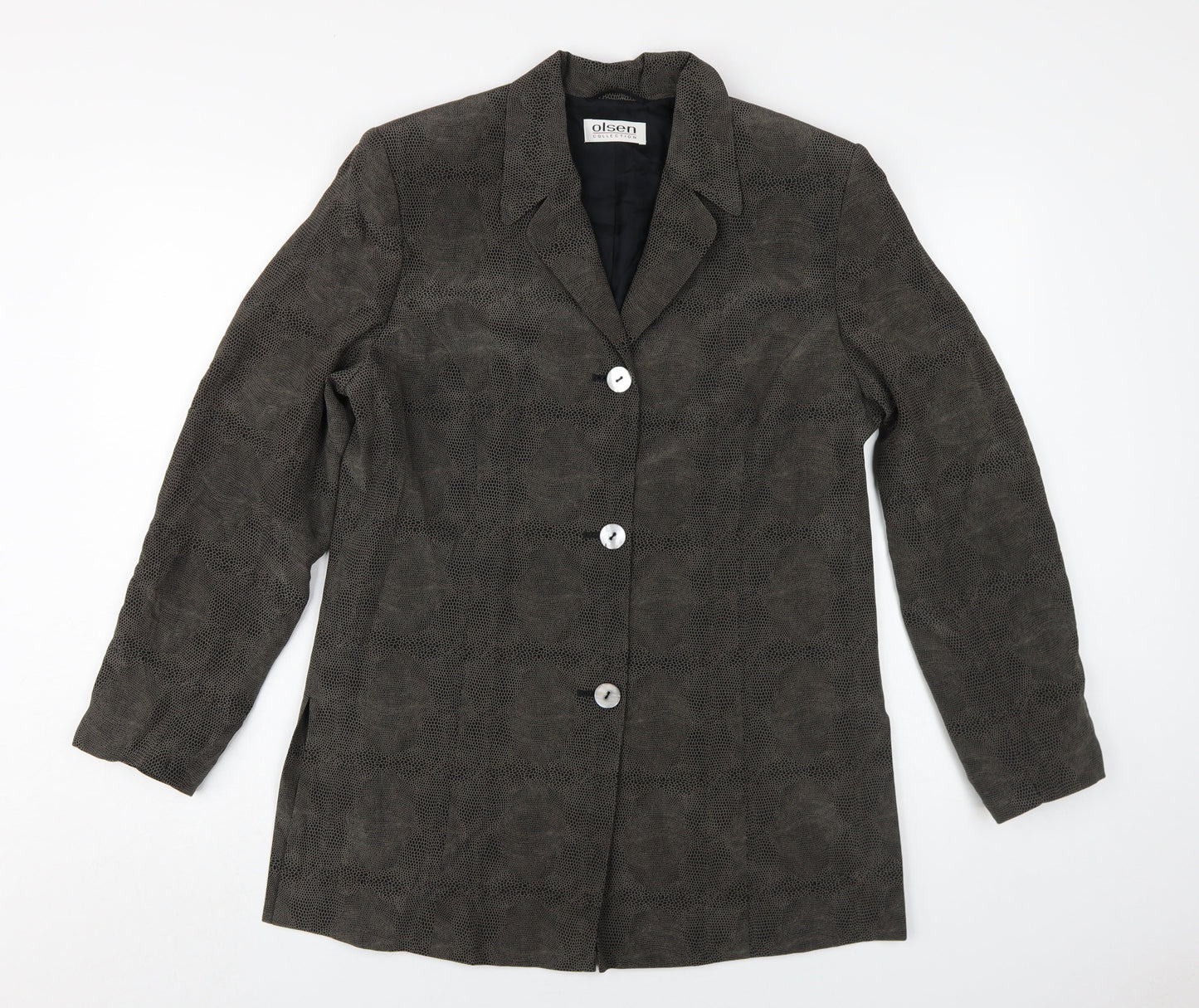 Womens UK Size 12 Olsen Brown Basic Jacket