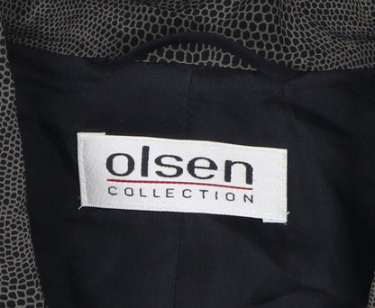 Womens UK Size 12 Olsen Brown Basic Jacket