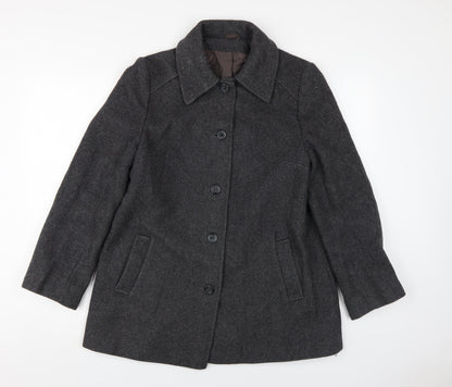 Womens UK Size 14 Littlewoods Grey Overcoat