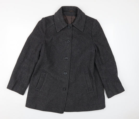 Womens UK Size 14 Littlewoods Grey Overcoat