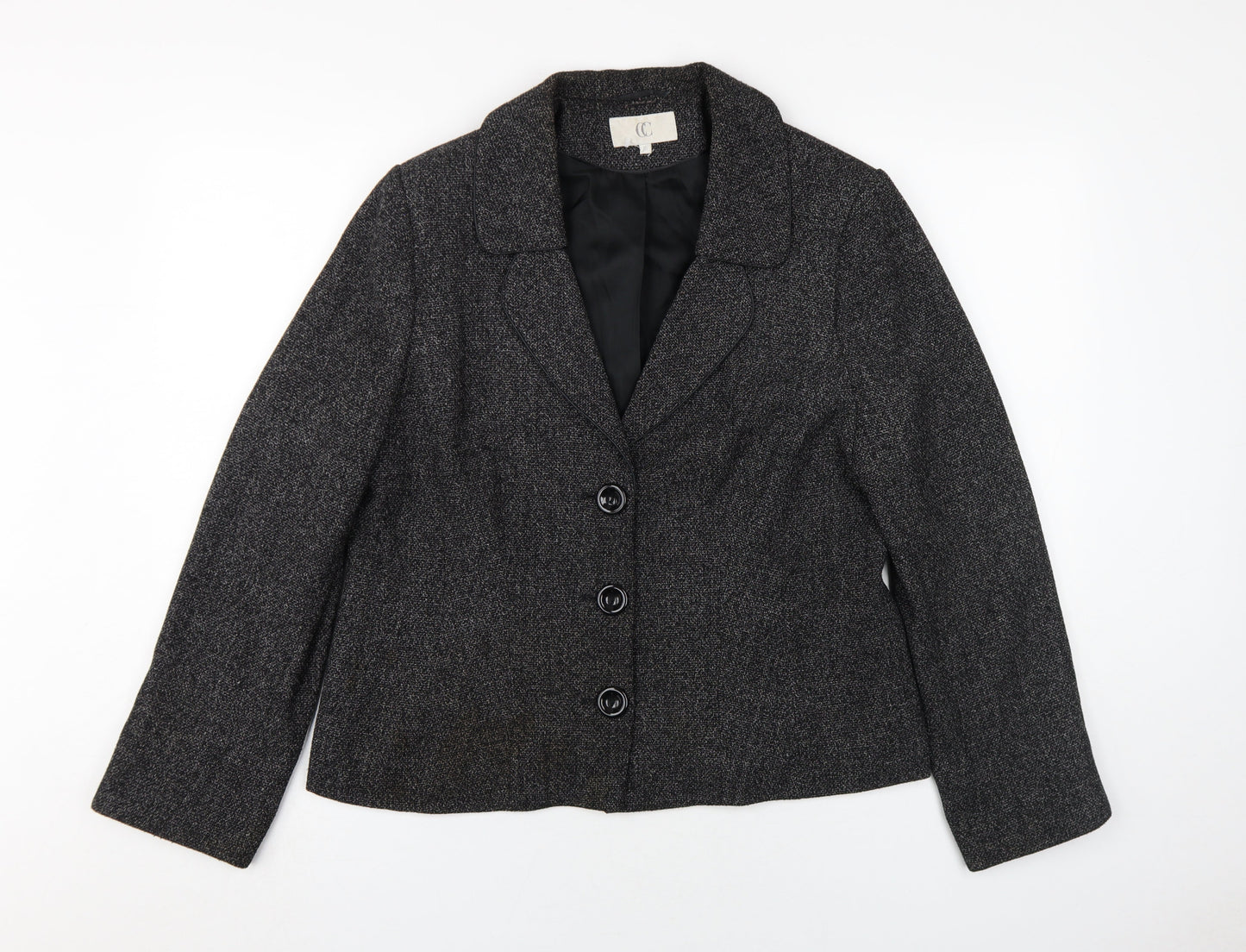Womens UK Size 16 CC Black Basic Jacket