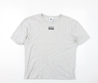 Adidas Unisex Grey T-Shirt M Crew Neck Casual