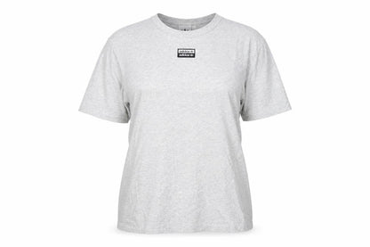 Front view of Adidas unisex grey t-shirt m crew neck casual
