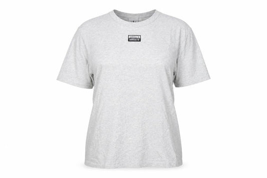 Front view of Adidas unisex grey t-shirt m crew neck casual