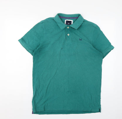 Men's Crew Clothing Green Polo Shirt L Casual Summer