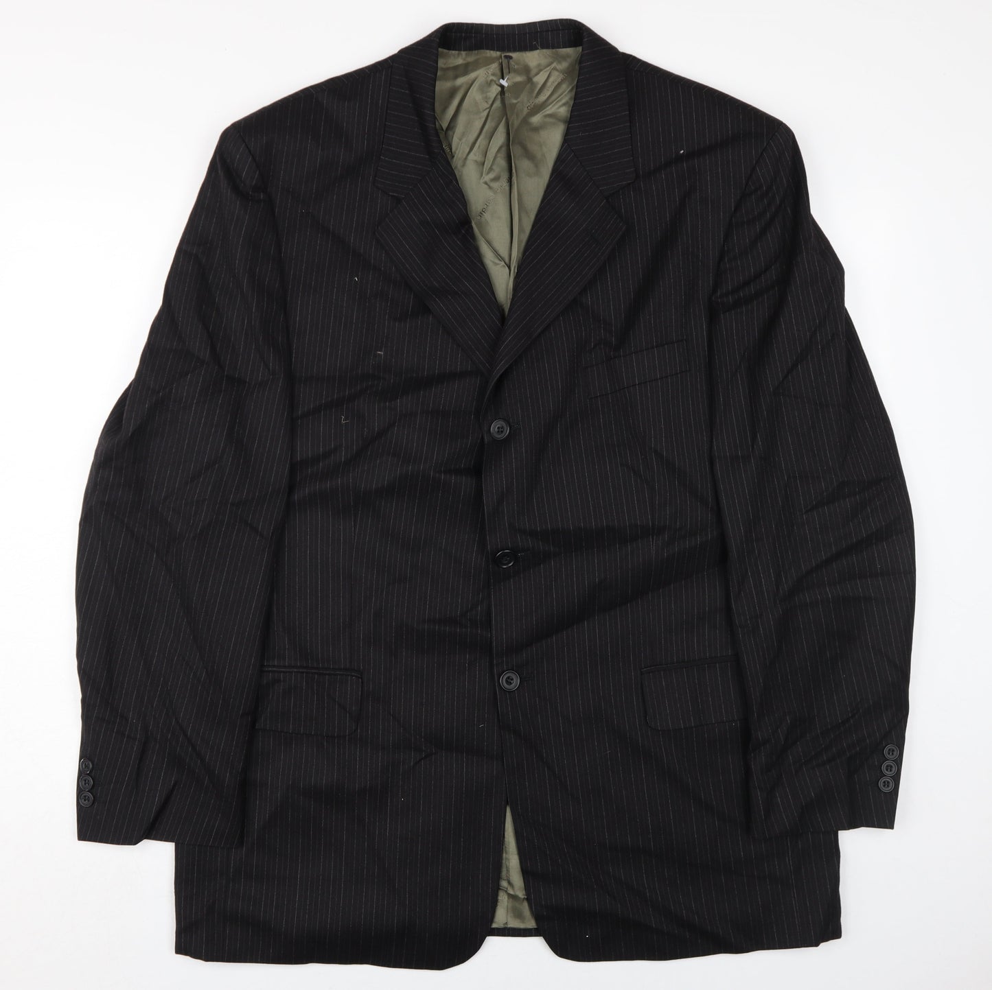 Mens UK Size 44 Pierre Cardin Regular Black Suit Jacket