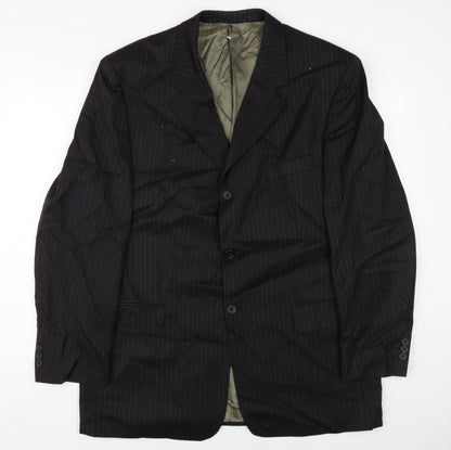 Mens UK Size 44 Pierre Cardin Regular Black Suit Jacket