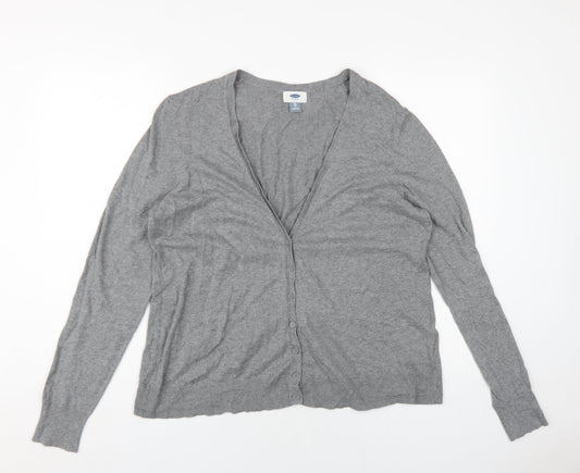 Womens UK Size XL Old Navy Grey Cardigan Jumper