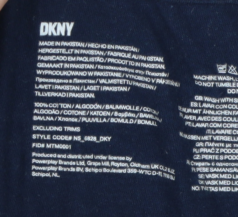 Mens UK Size L DKNY Blue  T-Shirt