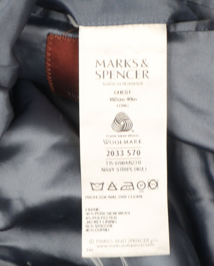 Mens UK Size 40 Marks and Spencer Regular Black Suit Jacket