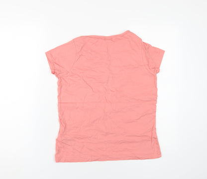 Womens UK Size 6/8 Disney Pink Basic T-Shirt
