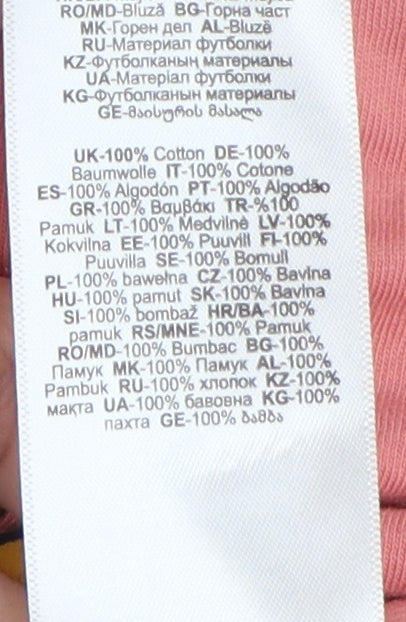 Womens UK Size 6/8 Disney Pink Basic T-Shirt