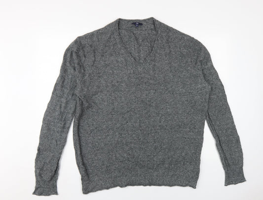 Gap Men's Grey V-Neck Pullover Jumper XL