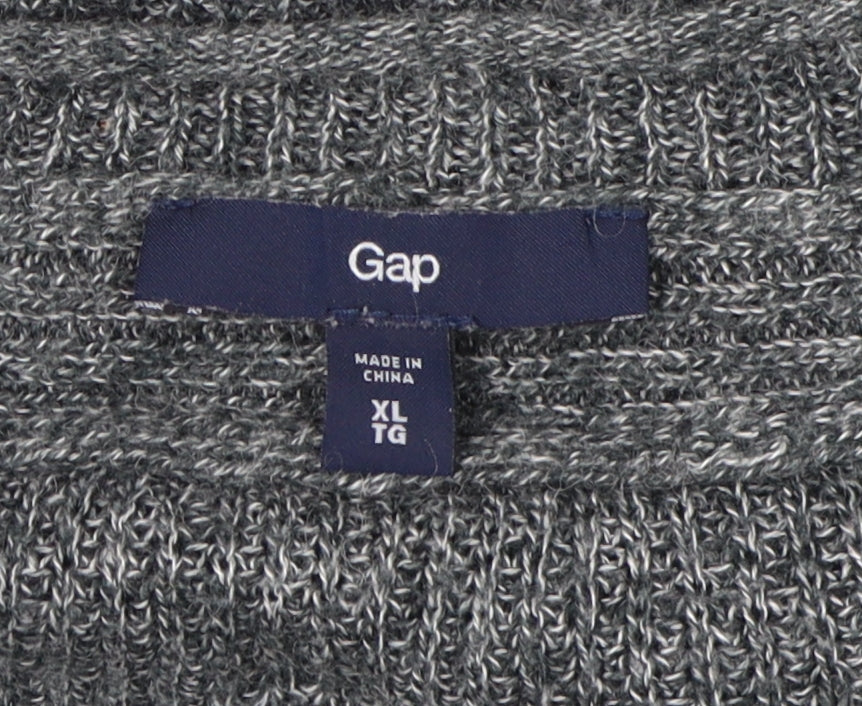 Gap Men's Grey V-Neck Pullover Jumper XL