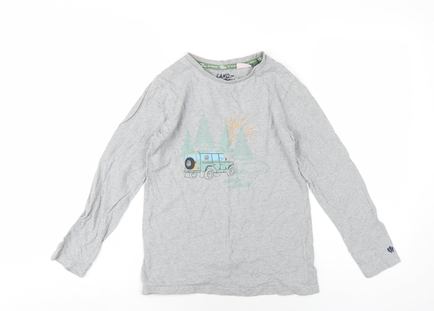 FatFace Boys Grey Graphic Long Sleeve T-Shirt 10-11 Years