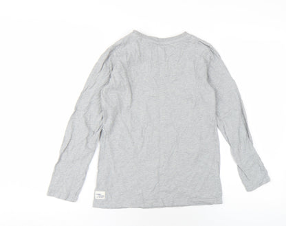 FatFace Boys Grey Graphic Long Sleeve T-Shirt 10-11 Years