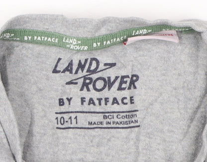 FatFace Boys Grey Graphic Long Sleeve T-Shirt 10-11 Years
