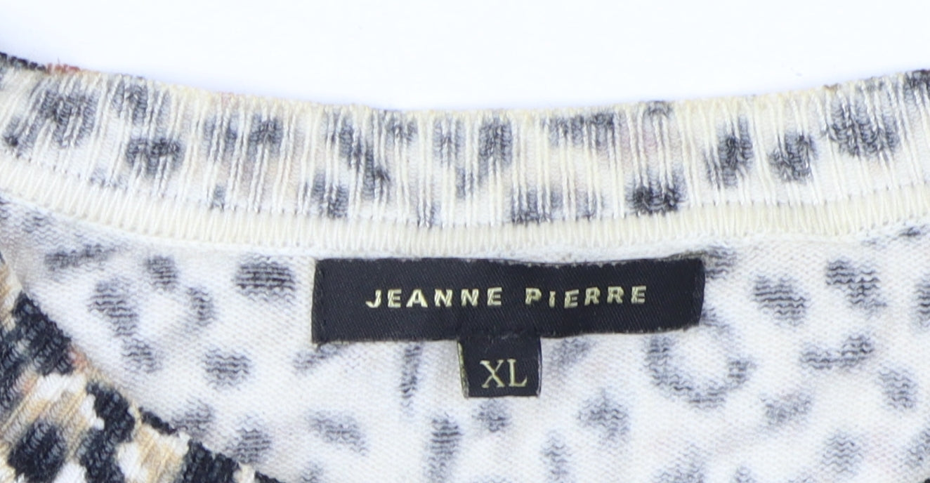 Womens UK Size XL Jeanne Pierre Multicoloured Cardigan Jumper