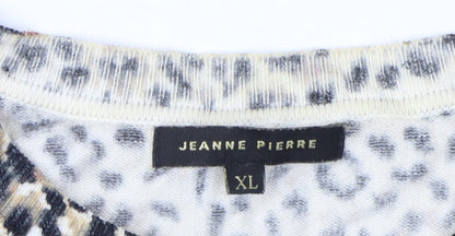 Womens UK Size XL Jeanne Pierre Multicoloured Cardigan Jumper