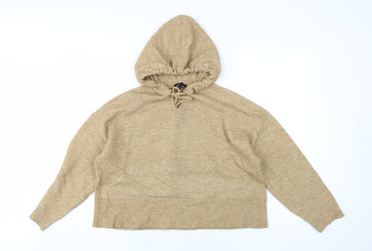 Nobody's Child Women's Beige Knit Pullover Hoodie S