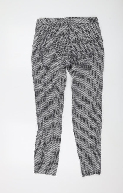Womens UK Size 8 H&M Slim Fit Cropped Black Trousers