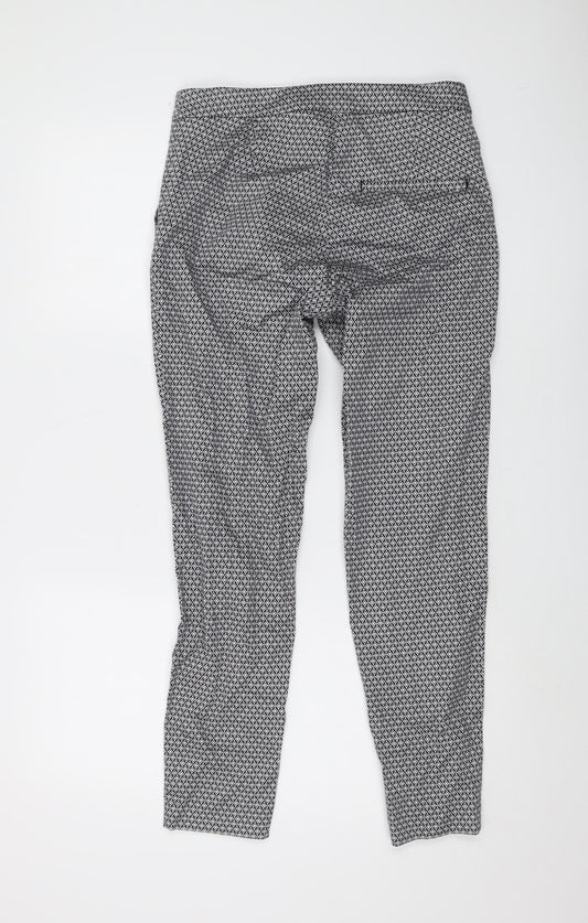Womens UK Size 8 H&M Slim Fit Cropped Black Trousers