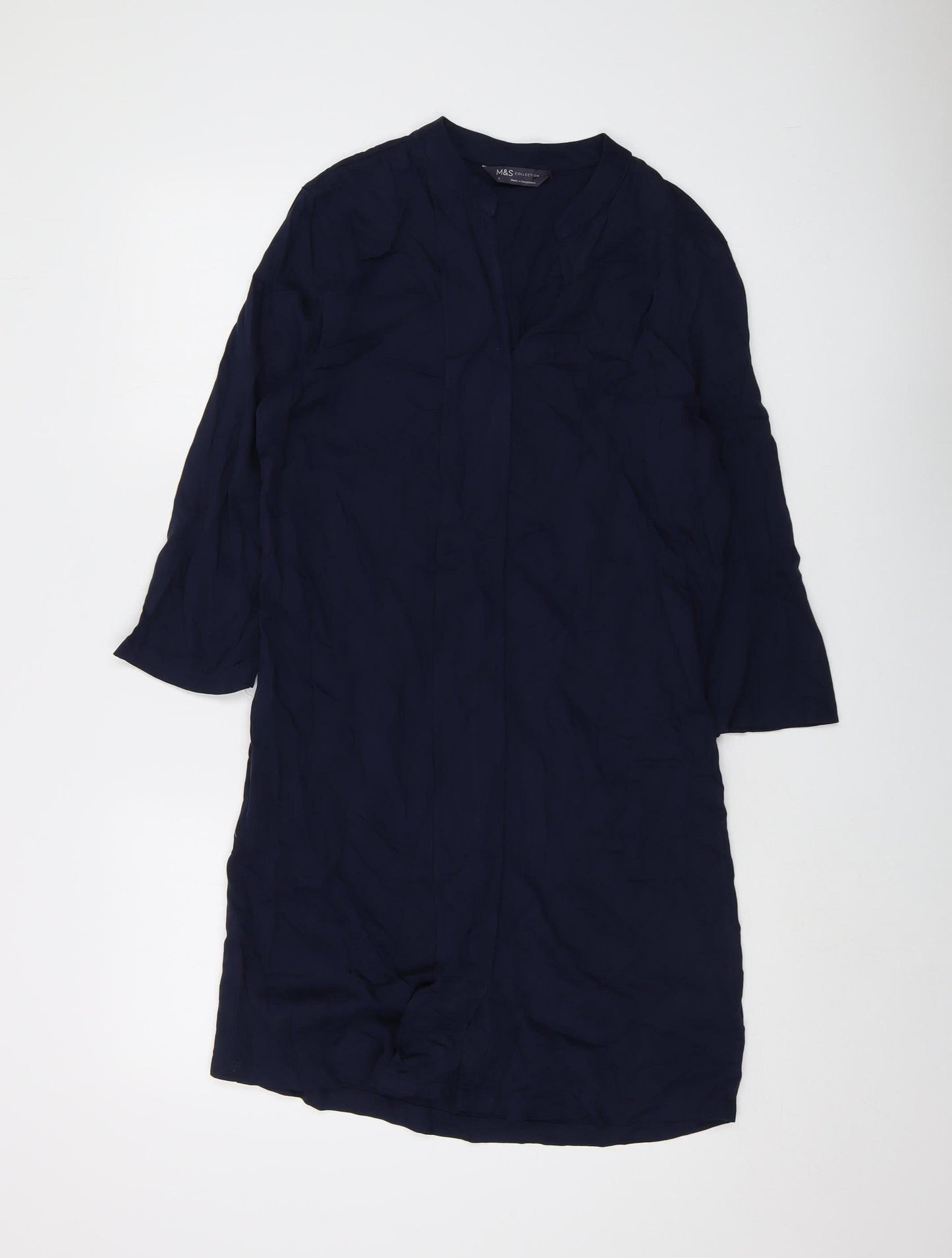 Womens UK Size 8 Marks and Spencer Blue Tunic Blouse