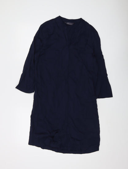 Womens UK Size 8 Marks and Spencer Blue Tunic Blouse