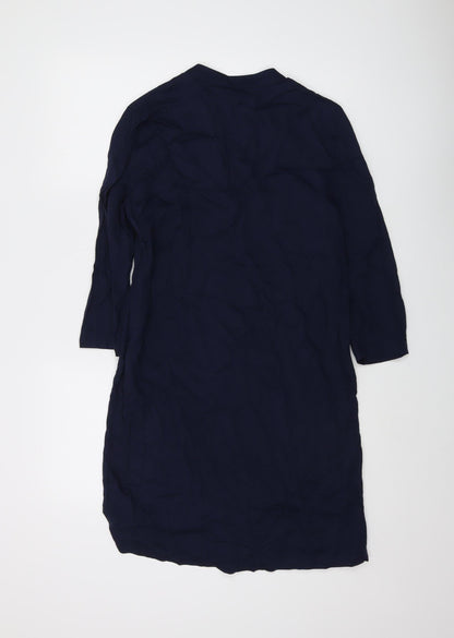 Womens UK Size 8 Marks and Spencer Blue Tunic Blouse