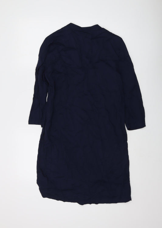 Womens UK Size 8 Marks and Spencer Blue Tunic Blouse