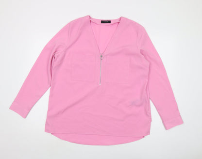 Womens UK Size 14 Marks and Spencer Pink Basic Blouse