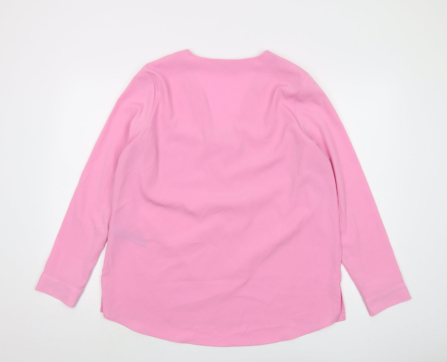 Womens UK Size 14 Marks and Spencer Pink Basic Blouse
