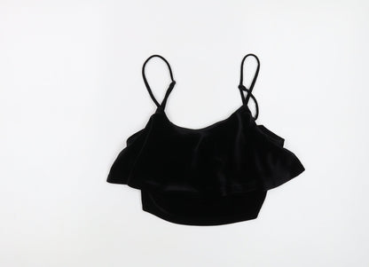 Womens UK Size 10 New Look Black Camisole Tank