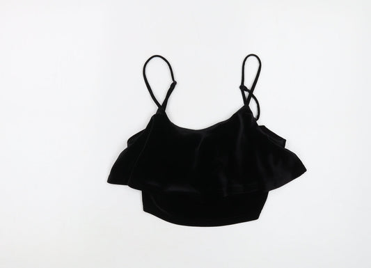 Womens UK Size 10 New Look Black Camisole Tank