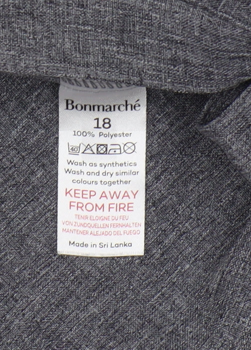 Womens UK Size 18 Bonmarché Regular Fit Regular Grey Trousers