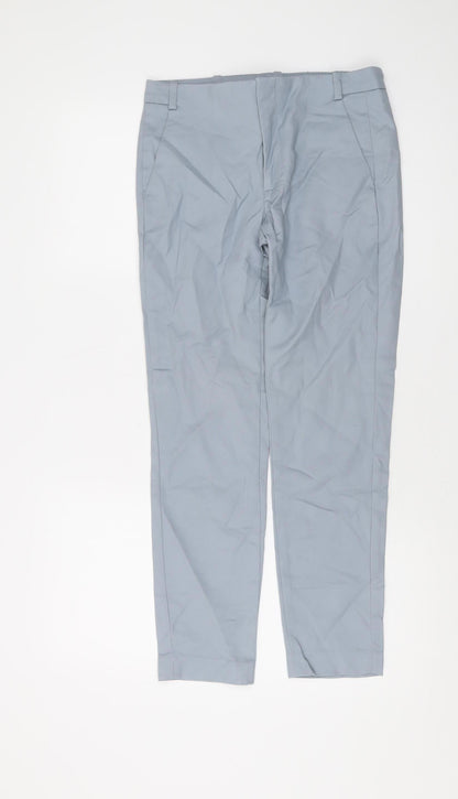 Womens UK Size 6 Zara Regular Fit Chino Blue Trousers