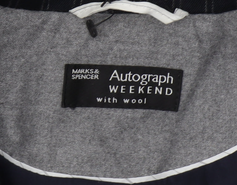 Marks and Spencer Women's Black Pinstripe Blazer