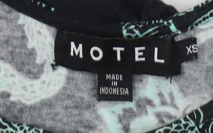 Motel Women's Black Dragon Print Bodycon Dress XS