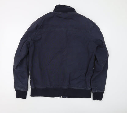 White Stuff Men's Blue Bomber Jacket, M, Casual Style