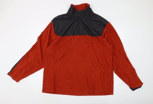 Mens UK Size XL Nautica Red 1/4 Zip Sweatshirt