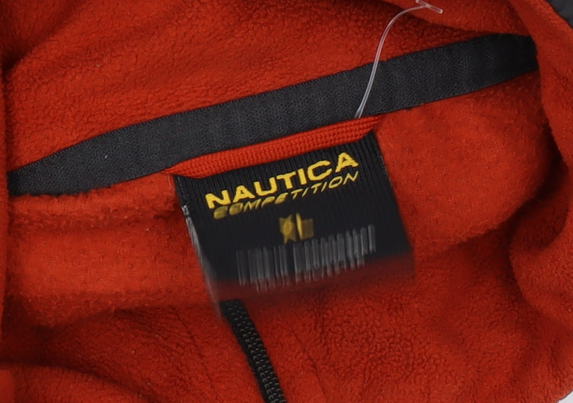 Mens UK Size XL Nautica Red 1/4 Zip Sweatshirt