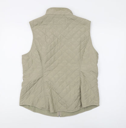 Van Heusen Women's Beige Quilted Waistcoat, L