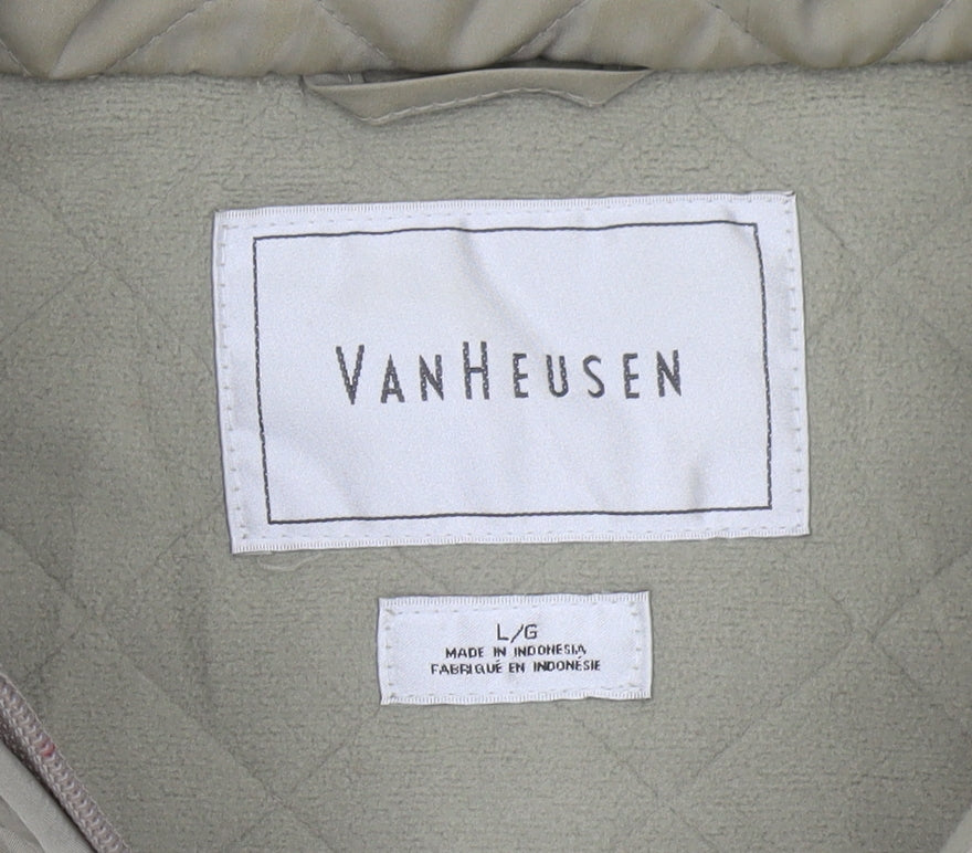 Van Heusen Women's Beige Quilted Waistcoat, L