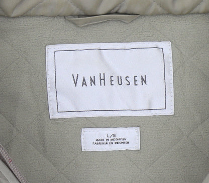 Van Heusen Women's Beige Quilted Waistcoat, L