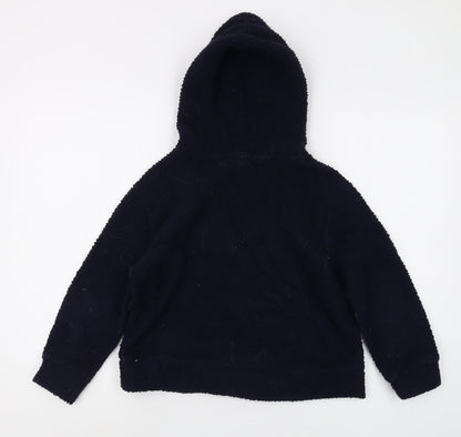 Gap Kids Blue Fleece Hoodie Pullover Boys 8 Years